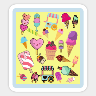 Lots and Lots of Ice Cream Sticker